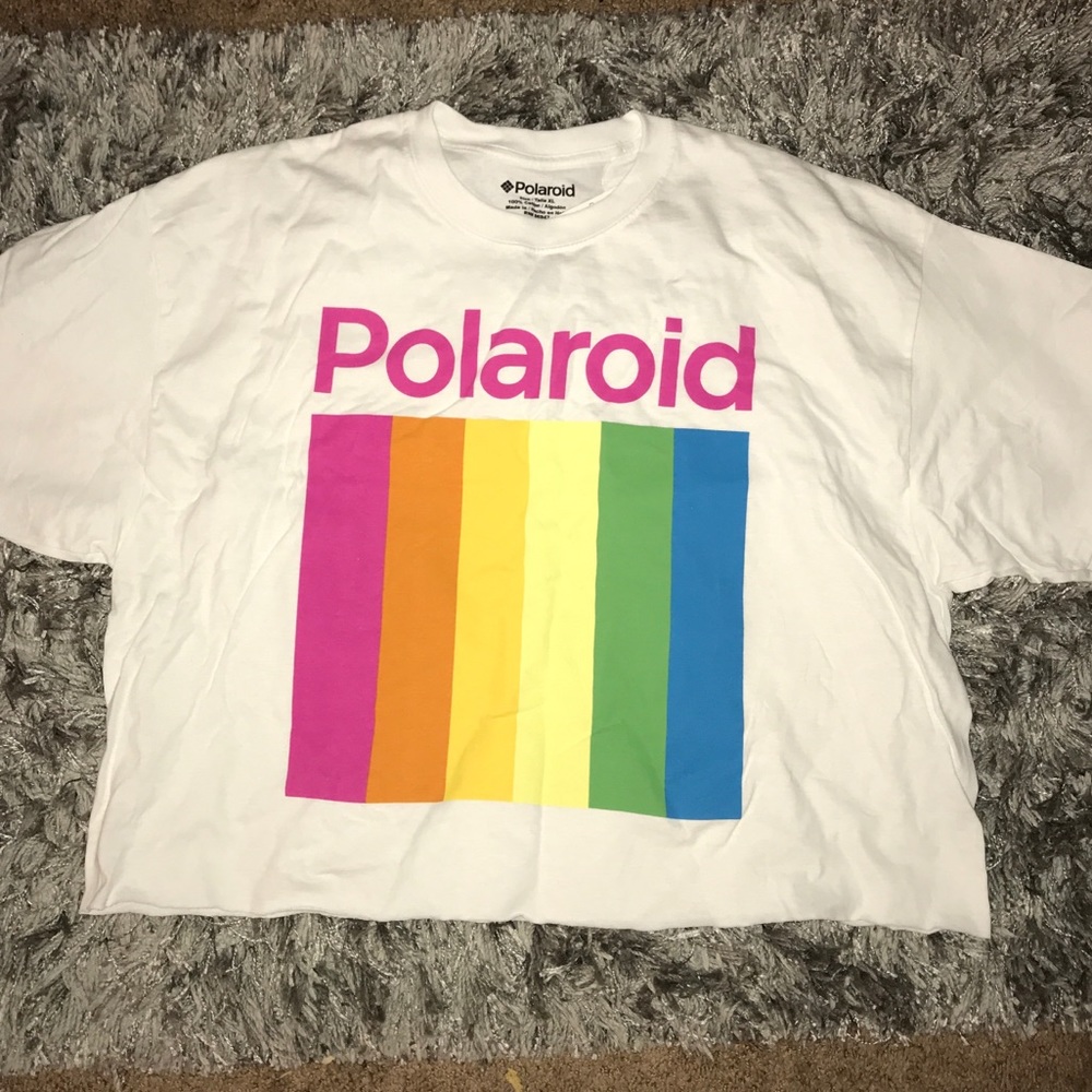 xl cropped polaroid t-shirt